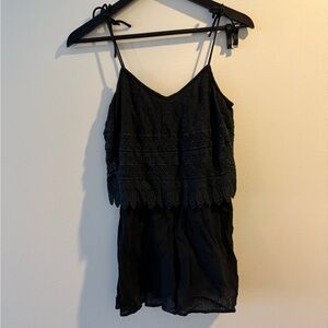 Topshop Black Lace Detail Outfit
